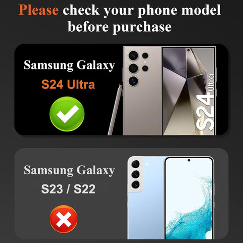 DEERLAMN [3-Packs for Samsung Galaxy S24 Ultra Camera Lens Protector(6.8 Inch),9H Hardness Anti Scratch Easy Installation Tempered Glass - Black.....