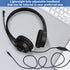 Wired headset with Microphone for computer PC Laptop, 3.5mm Jack Headset with Clear Chat Mic for office-Black (1 Pack)...