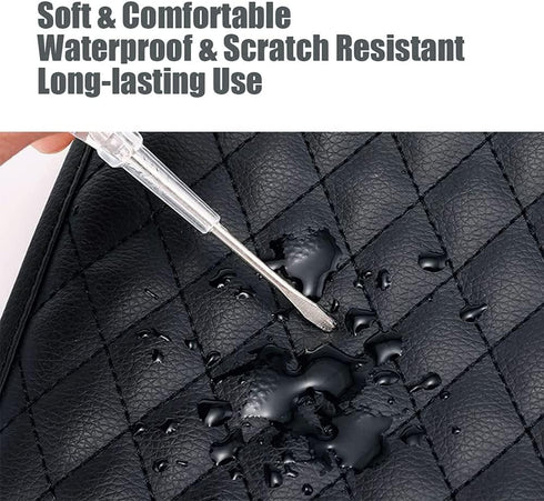 ESKONKE Car Center Console Cover PU Leather Auto Armrest Cover - Scratch Resistant/Wear-Resistant/Waterproof Universal Car Armrest Storage Box Int...