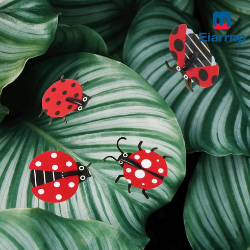 3D Decorative Ladybug Stakes Garden Ladybird Decorations for Yard Patio Lawn Plant Flower Pot Decor, 20 Pcs...