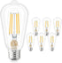 GOLSPARK Edison Bulbs 60 Watt Equivalent, E26 LED Bulb Soft White 3000K, 800LM, 6W 120V CRI85, E26 Base, ST58 Clear Vintage Light Bulbs for Living...