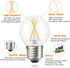 2W Globe LED Edison Bulbs 25 Watts Equivalent (Dimmable), Warm White 2700K, Vintage A15/A50 E26 LED Light Bulb for Bedroom Chandelier, Bathroom Va...