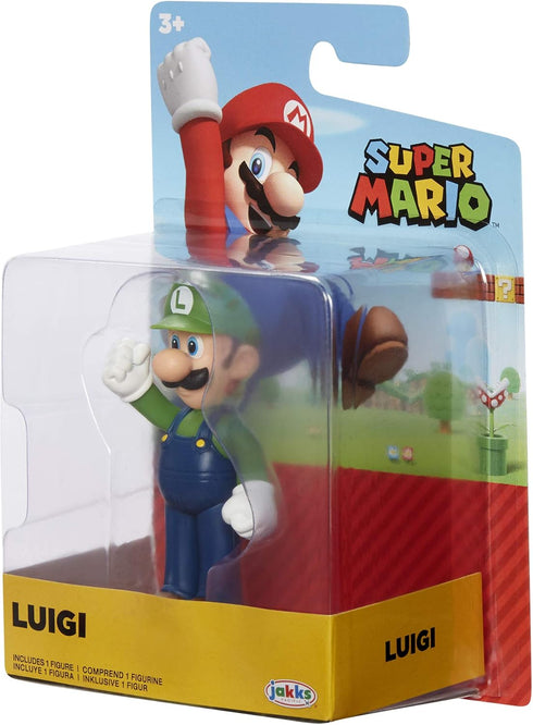 Super Mario Action Figure 2.5 Inch Standing Luigi Collectible Toy...