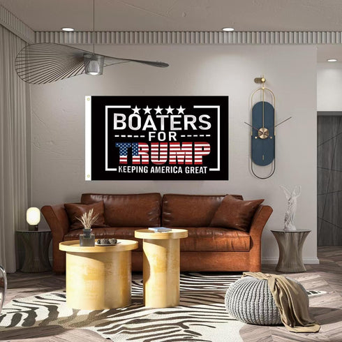WENWELL Boaters for Trump 2024 Flag Double-Sided 3x5 Ft, Keeping America Great Flags Outdoor, Donald Trump President Flag for Boat with 2 Brass Gr...