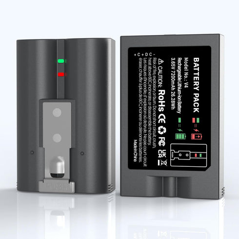Replacement Battery for Ring Camera, 7200mAh Ultra High Capacity Li-ion v4 Battery for Ring-Doorbell-Camera 2/3/4/3plus, Stick Up Cam Battery (2nd...
