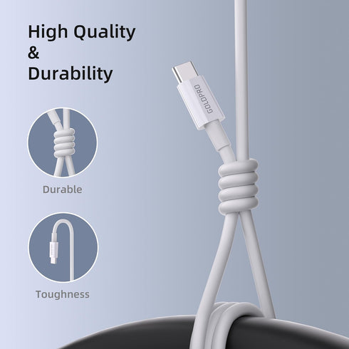 60W USB C to C Fast Charging Cable High Power Fast Charger Cord Compatible with 15 iPhone Series, 4FT Cable Daily Charging for Home Office...