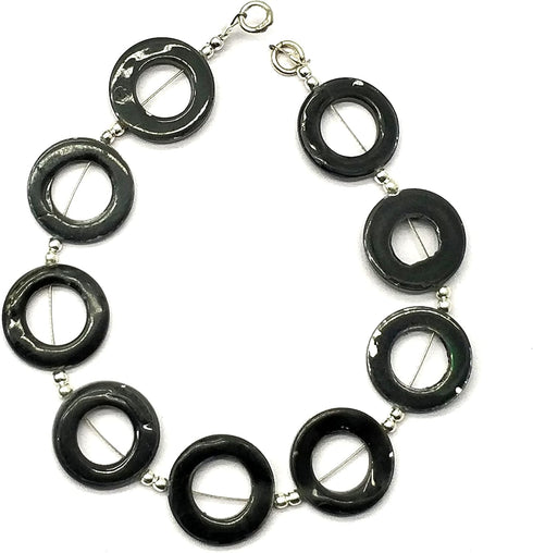 7 Inch 1 Strand MOP Black 10 Pieces Beads Size 15x15mm Shape Round Cut Smooth Making, Beading & Craft Supplies TMFBA14...