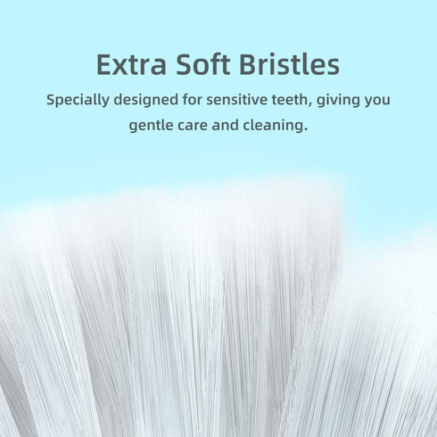 Kids Sonic Electric Toothbrush Replacement Brush Heads for Children Aged 3-6, Gentle Care Soft Bristles, 4 Pack, E16 Blue...