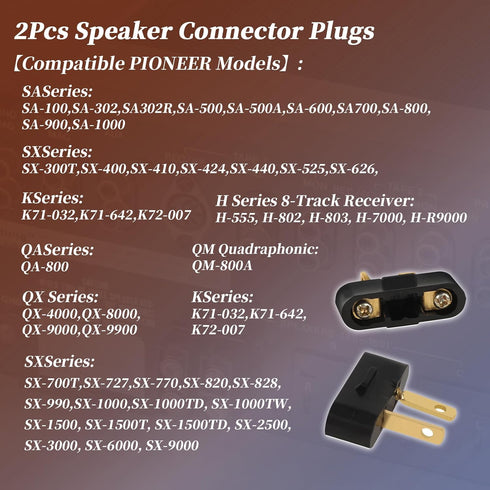for Pioneer Speaker Plug Connectors SX-525 SX-626 SX-727 SX-828 SX-990 SX-1000 (2)...