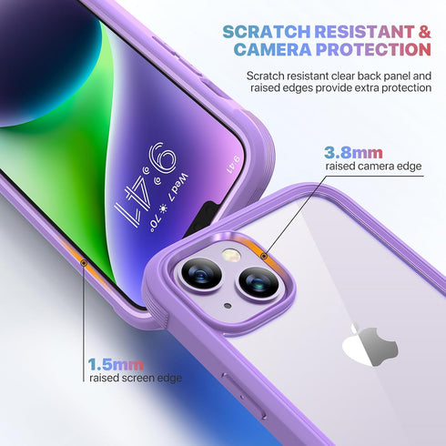 Diaclara Designed for iPhone 14 Case, Full Body Rugged Case with Built-in Touch Sensitive Anti-Scratch Screen Protector, with Camera Lens Protecto...