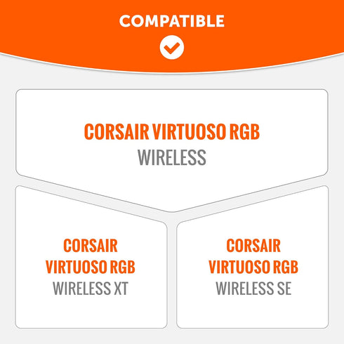 WC BandZ Virtuoso V2 - Silicone Headband Cover for Corsair Virtuoso Headphones by Wicked Cushions | Machine Washable, No More Flaking Leather | fo...