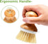 SUBEKYU Bamboo Dish Brush, Kitchen Dish Scrubber Brush, Natural Wooden Dishwashing Brush for Cleaning Dishes/Pans/Pots, Built-in Scraper, Sisal Br...
