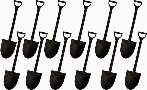 Mini Shovel Shape Spoons,Disposable Plastic Dessert Spoon,Black(100)...