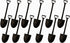 Mini Shovel Shape Spoons,Disposable Plastic Dessert Spoon,Black(100)...