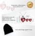 Uloveido Red Crystal Heart Necklace and Earrings Wedding Jewelry Set for Women BME53...