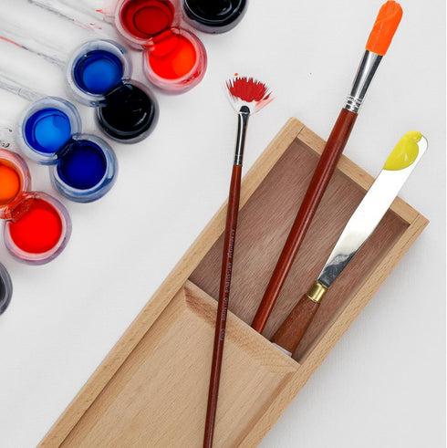 PRO ART Wood Brush Box 15"x 4"x 1.25"...