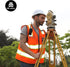 Reflective Mesh Vest High Visibility Two Tone with Pockets and Zipper, ANSI Class 2 Compliant, Orange Mesh with Yellow Trim S...