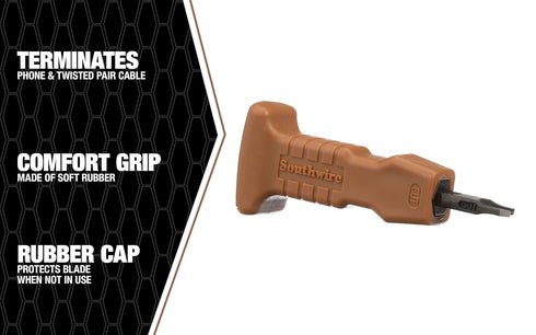 Southwire PDTC-1 Comfort Grip Punch Down Impact Tool, 110-style...