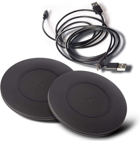 TYLT Shield Bezel Dual Pack | 15W Fast Wireless Charging Pad Compatible with Samsung, Apple, AirPods, and Other Qi Devices, Portable Wireless Char...
