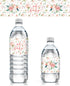 Baby in Bloom Baby Shower Water Bottle Labels, 20 Waterproof Stickers for Pink Floral Boho Girl Baby Shower...