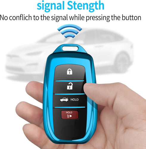 Compatible with Toyota Key Fob Cover with keychain,Key Shell Case for 2025 Camry 2021-2025 Venza,RAV4 Prime,Sienna, 2019-2025 Land Cruiser,Fortune...