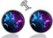 Custom Classic Jewelry Tuxedo Shirt Sliver Cufflinks Men's Unique Business Wedding Gifts Blue Purple Galaxy Space...
