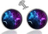 Custom Classic Jewelry Tuxedo Shirt Sliver Cufflinks Men's Unique Business Wedding Gifts Blue Purple Galaxy Space...