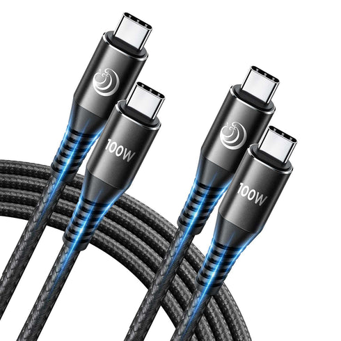USB C to USB C Cable 100W 6FT 2Pack USBC to USBC Fast Charging Cable Braided USB C to C Charger Cord for iPhone 15/15Pro/15Plus/15 Pro Max, iPad P...