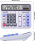 Comix Desktop Calculator Solar Battery Dual Power with 12-Digit Large LCD Display and Large Computer Keys Standard Function Calculator for Home Of...