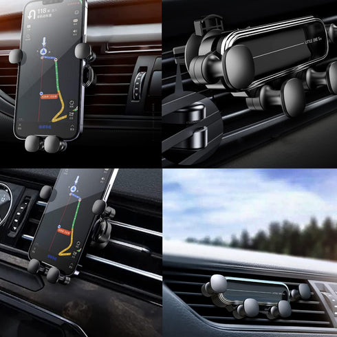 Mobile Phone Holder Invisible Gravity Creative Car Universal Air Outlet Car Navigation Retractable Mobile Phone Holder (Universal for All Mobile P...