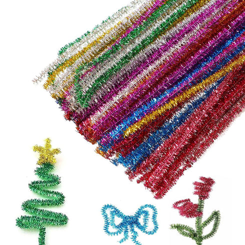Pipe Cleaners,Pipe Cleaners for Crafts,Pipe Cleaner Crafts,Chenille Stems for Craft Kids DIY Arts&Crafts Supplies (Shiny 100)...