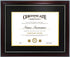 GraduatePro 8.5x11 Diploma Frame with Black Over Gold Mat or Display 11x14 Document Without Mat, CPA License Frame, UV Protection Acrylic, Mahogan...