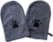 Penny & Niko Microfiber Pet Towel Mitts - Paw Cleaning and Drying Mitts/Gloves for Dogs and Cats (Large - 2 Pack, Gray)...