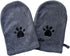 Penny & Niko Microfiber Pet Towel Mitts - Paw Cleaning and Drying Mitts/Gloves for Dogs and Cats (Large - 2 Pack, Gray)...