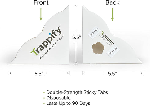 Trappify Fly Trap Indoor: Window Fly Traps for Home | Fruit Fly Traps for Indoors, Gnat Traps for House Indoor | Disposable Fly Trap with Sticky A...
