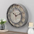 SAC SMARTEN ARTS 8" Silent Quartz Wall Clock Non-Ticking Digital Silver Clocks with 3D Numbers and Plastic Bezel Easy to Read Vintage Wall Clock...