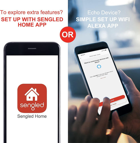 Sengled Alexa WiFi Light Bulb - Smart Bulbs That Work with Alexa/Google Assistant, A19 Daylight (5000K) - No Hub Required, 800LM 60W High CRI)60 E...