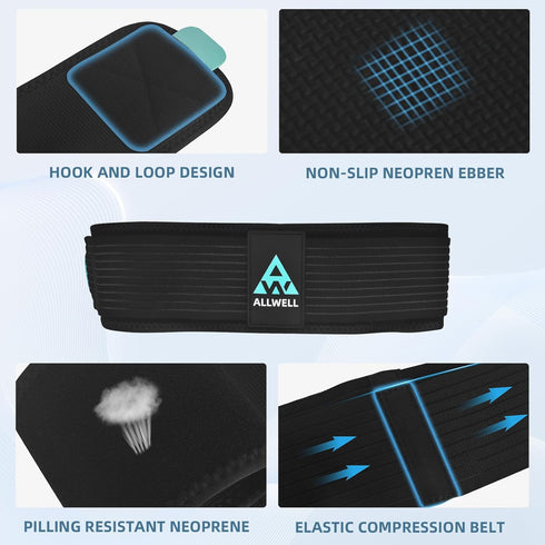 ALLWELL Sacroiliac Si Belt for Women and Men, Sciatica Ease, 3 IN 1 Back Brace for lower Back Support, Pelvis Lumbar Hip Pain Relief...