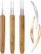 6 Pieces Dreadlock Crochet Hook Set Including Dreadlocks Crochet Hair Weaving Needle Tool 1 Pieces 1 Hook + 1 Pieces 2 Hooks + 1 Pieces 3 Hooks + ...