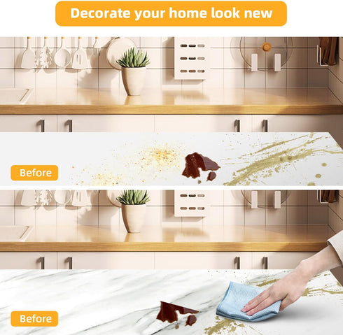 Marble Peel and Stick Contact Paper for Countertop Wallpaper Easily Removable Self Adhesive Contact Paper for Bathroom Kitchen Table Desk 15.7"x78...