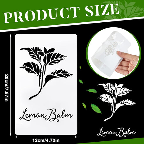 20 Pcs Herb Stencils for Painting Reusable Kitchen Garden Stencils Plastic Plant Stencils for Crafts Painting Art Stencils for DIY Scrapbook Wall ...