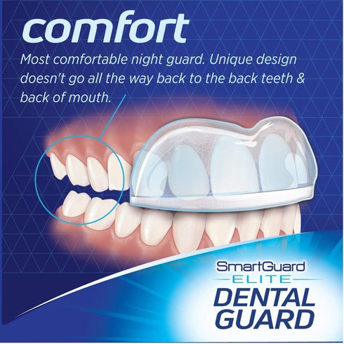 Dental Guard SMARTGUARD ELITE (2 Guards 1 Travel case) Front tooth Custom Anti Teeth Grinding Night Guard for Clenching - Dentist Designed - Bruxi...