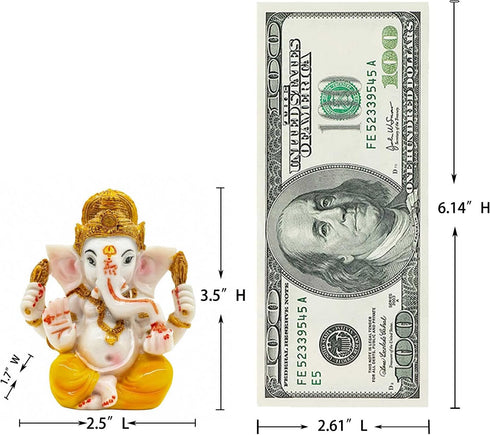 BangBangDa Indian Ganesh Idol Car Dashboard - Hindu Ganesha Statue Elephant God India Ganpati Lord Murti Mandir Diwali Gifts Yoga Zen Meditation R...