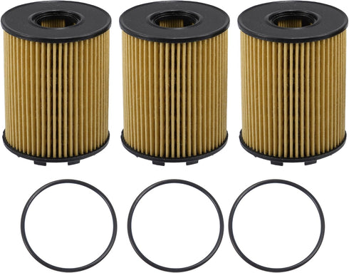 X AUTOHAUX 3pcs Engine Oil Filter with Seals No.68102241AA/73500049/71765460/71773176/6001073250 for KIA II 1.3L 2008-2018...