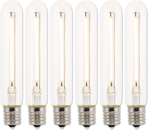 Westinghouse 5194120 3.5 Watt (40 Watt Equivalent) T6.5 Dimmable Clear Filament LED Light Bulb, Intermediate Base, 6 Pack...