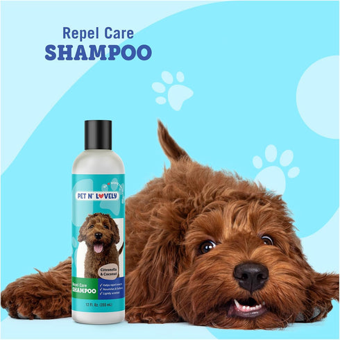 Pet N' Lovely Repel Care PET Shampoo | Helps Keep Insects Away Naturally | for Dogs and Cats | Nourishes & Softens | Lightly Scented | Citronella ...