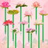 Leery Flower Pens, 15 Pieces Valentine Artificial Rose Pens Mixed Floral Pens Gel Ink Pens Ballpoint Pen with for Birthday Party Wedding Mother Gi...