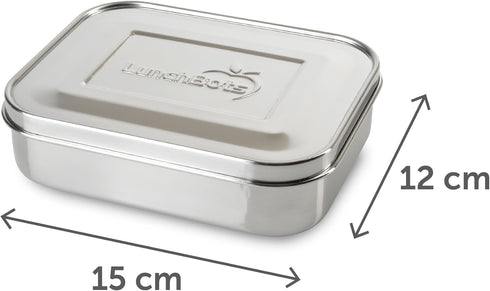 LunchBots Medium Uno Stainless Steel Sandwich Container - Open Design for Wraps - Salads or a Small Meal - Eco-Friendly - Dishwasher Safe and BPA-...
