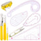 Sewing Ruler 4 Style Clothing Patterning Ruler Sew French Curve Ruler Metric Shaped Plastic Sewing Tools Include Seam Ripper Tracing Wheel Sewing ...