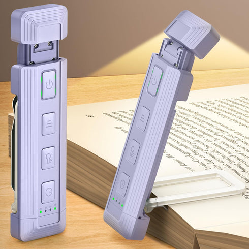 Glocusent Extendable Book Light for Reading in Bed, 5 Enhanced Brightness & 3 Colors with Sleep Aid & Timers, USB Rechargeable Reading Light for B...